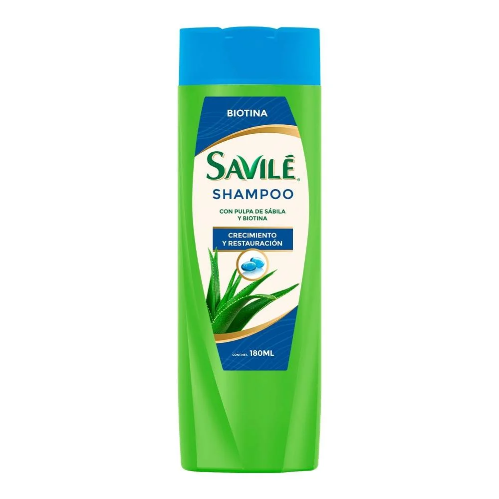 Savilé Shampoo con Pulpa de Sábila y Biotina 180ml